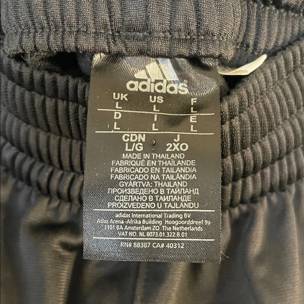 ADIDAS Classic Black Joggers with White Stripes